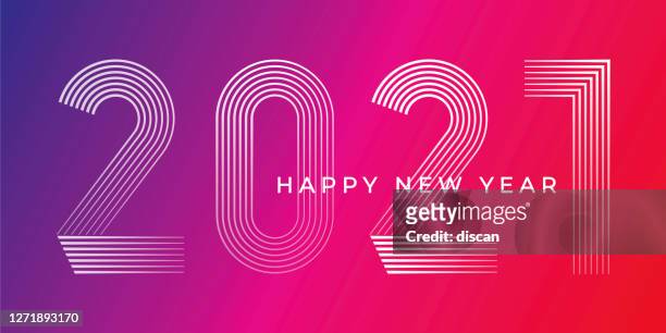 stockillustraties, clipart, cartoons en iconen met gelukkig nieuwjaar 2021 achtergrond. - 2021