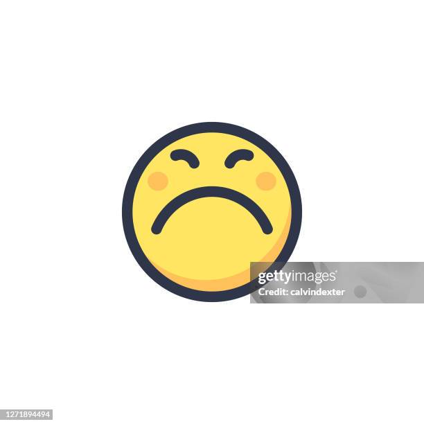 emoticon cute flat design - couple ignoring stock illustrations