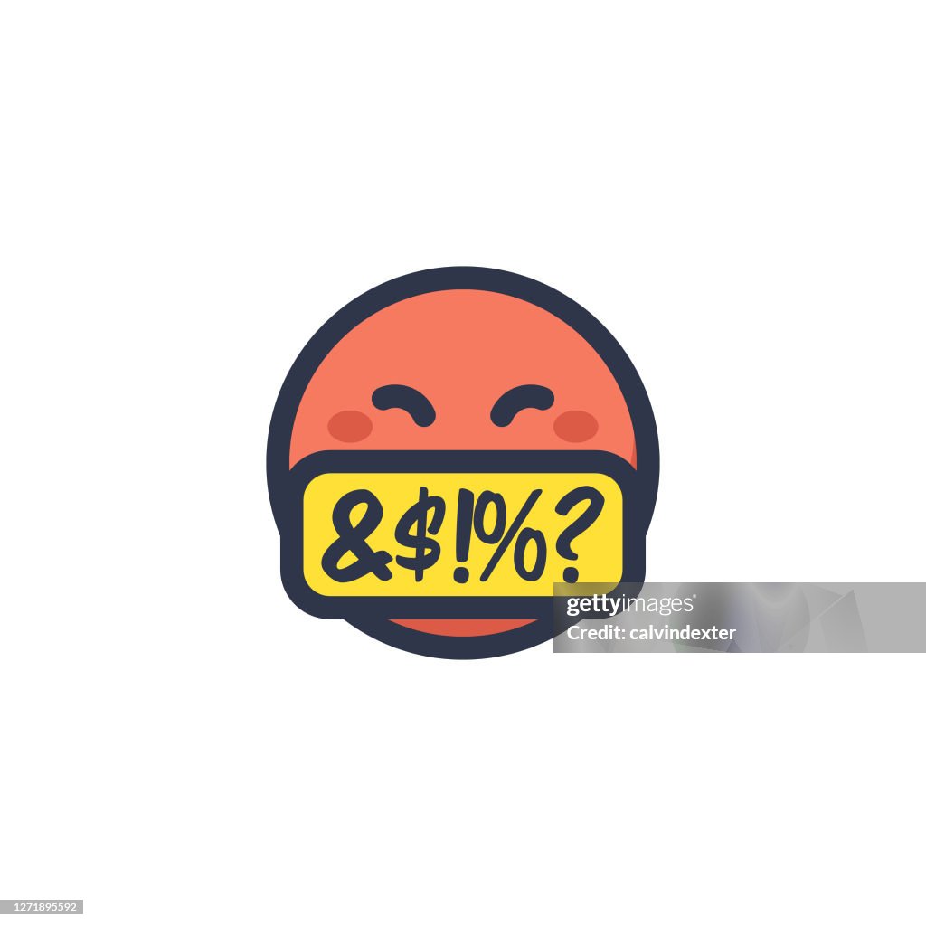 Emoticon cute flat design