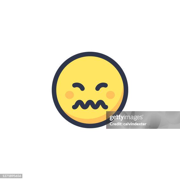 emoticon cute flat design - shocked phone stock illustrations