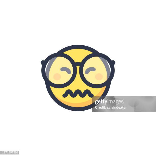 stockillustraties, clipart, cartoons en iconen met emoticon schattig vlak ontwerp - disappointing phone