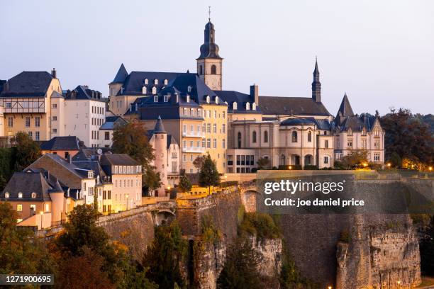 sunrise, michaelskirche, luxembourg city, luxembourg - luxembourg ストックフォトと画像