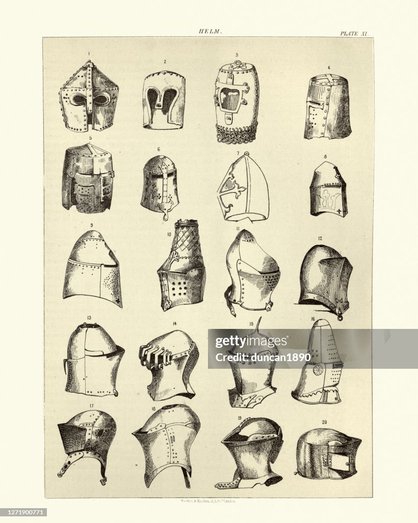 Examples Of Medeival Helmets High-Res Vector Graphic - Getty Images