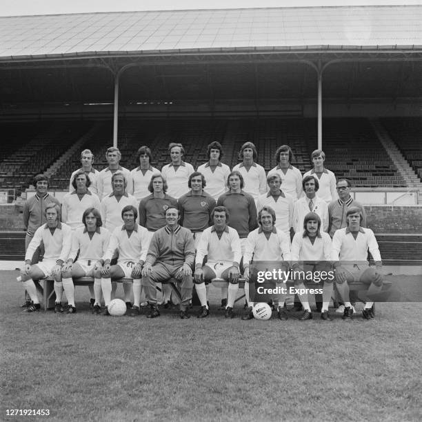 The Leicester City FC team, 1972. From left to right Alan Woollett, John Sjoberg, Steve Yates, Mike Stringfellow, Joe Jopling, Malcolm Munro, Malcolm...