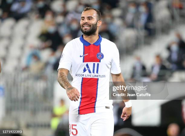 Jese of PSG during the Ligue 1 match between RC Lens and Paris Saint-Germain at Stade Bollaert-Delelis on September 10, 2020 in Lens, France.