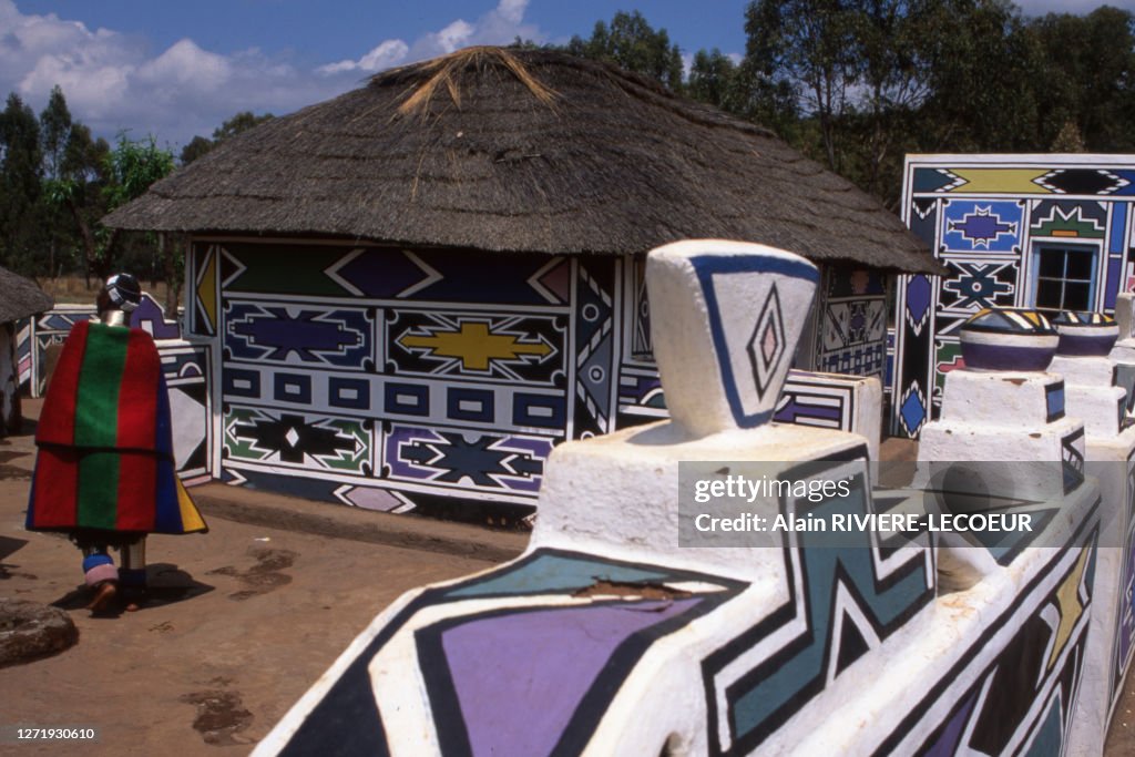 Maison décorée dans un village Ndébélé