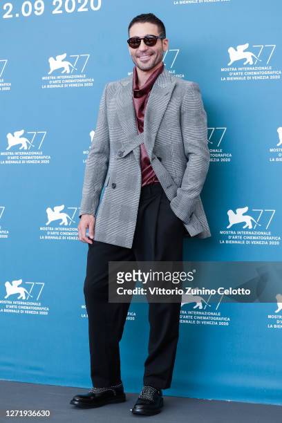 Miguel Ángel Silvestre attends the photocall of the movie "30 Monedas" - Episode 1 at the 77th Venice Film Festival on September 11, 2020 in Venice,...