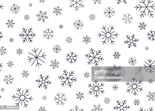 illustrations, cliparts, dessins animés et icônes de fond de ligne de flocon de neige d’hiver - pattern noel