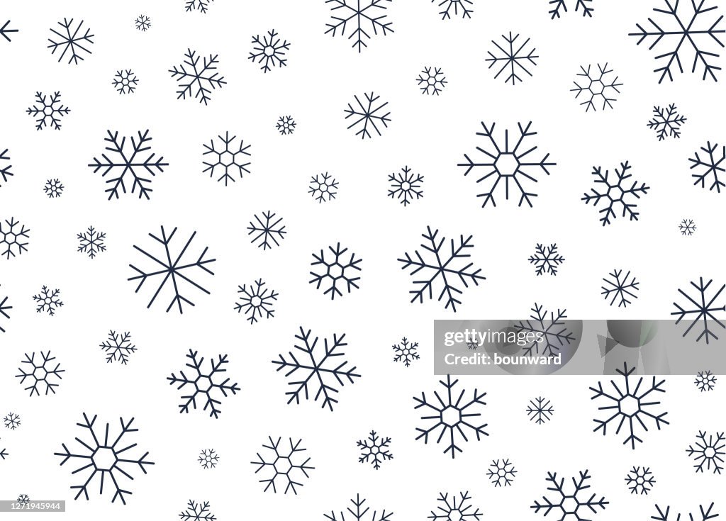 Winter Snowflake Line Background