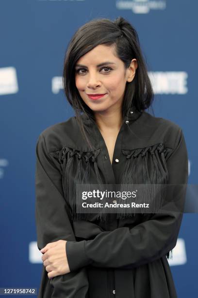 Collien Ulmen-Fernandes arrives for the Deutscher Schauspielpreis 2020 at Spindler & Klatt on September 11, 2020 in Berlin, Germany.