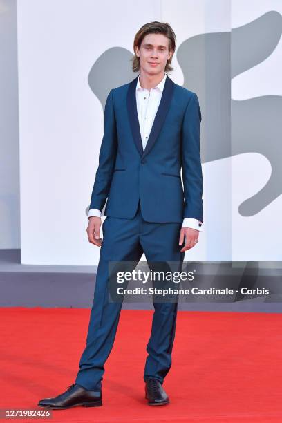 Andrea Pittorino walks the red carpet ahead of the movie 'Nomadland' at the 77th Venice Film Festival on September 11, 2020 in Venice, Italy.