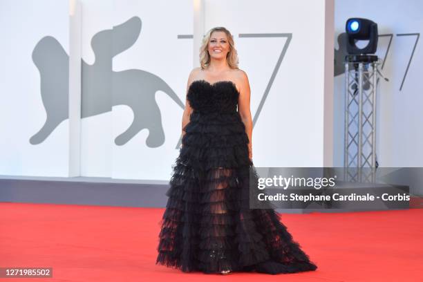 Rosaria Renna walks the red carpet ahead of the movie 'Nomadland' at the 77th Venice Film Festival on September 11, 2020 in Venice, Italy.