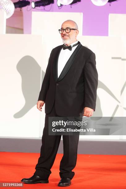 Director Álex de la Iglesia walks the red carpet ahead of the movie "30 Monedas" - Episode 1 at the 77th Venice Film Festival on September 11, 2020...