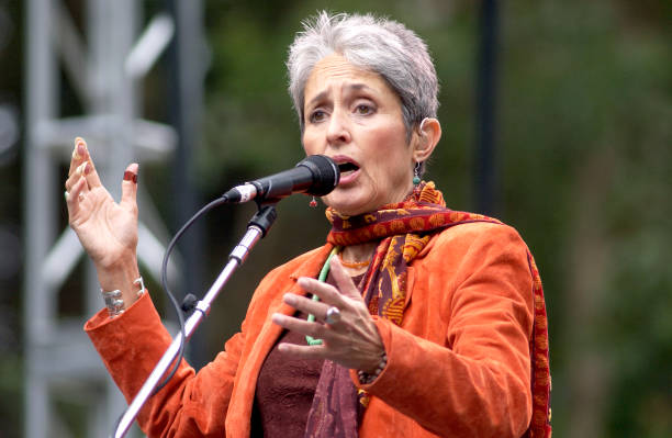 Joan Baez performs at Hardly Strictly Bluegrass at the Polo Fields in Golden Gate Park on October 1, 2005 in San Francisco, California.