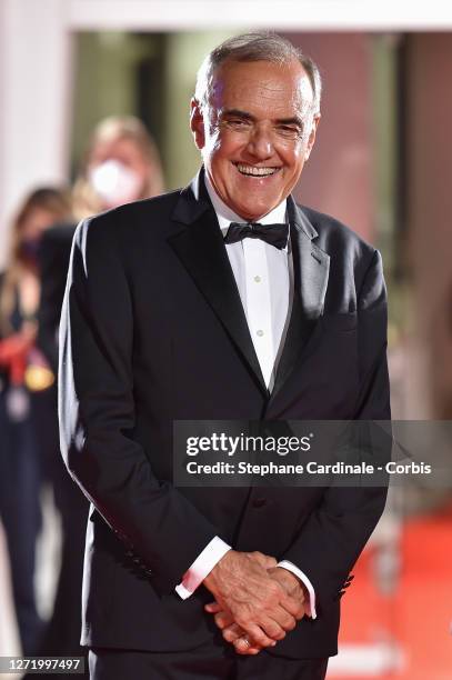 Director of the Festival Alberto Barbera walks the red carpet ahead of the movie "30 Monedas" - Episode 1 at the 77th Venice Film Festival on...