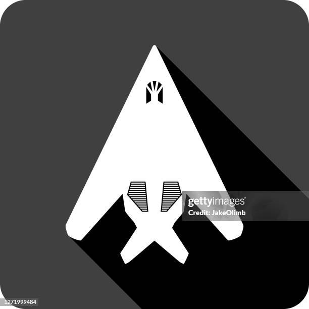 stealth jet icon silhouette - fighter-pilot-icon stock illustrations