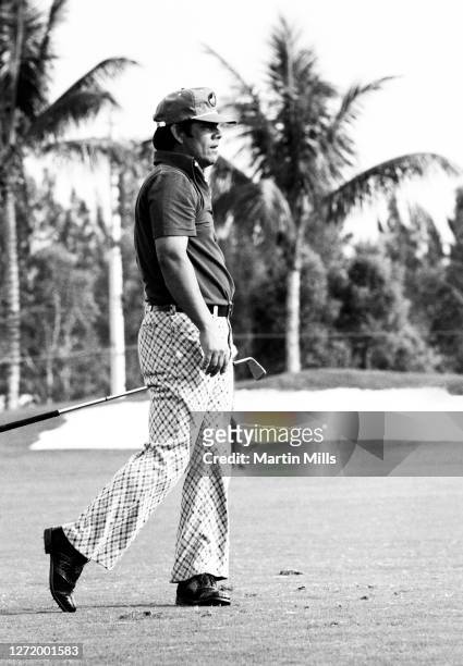 American professional golfer Lee Trevino follows his shot during the 1973 Jackie Gleason Inverrary-National Airlines Classic on February 23, 1973 at...