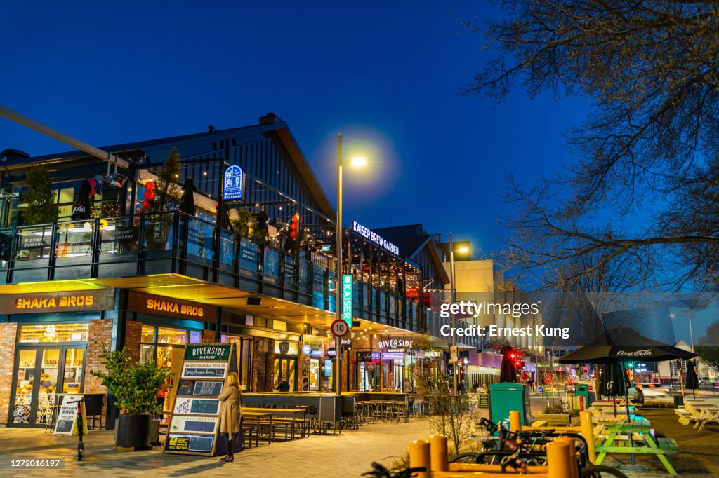 Christchurch Central: Riverside Market på Oxford Terrace och Lichfield St