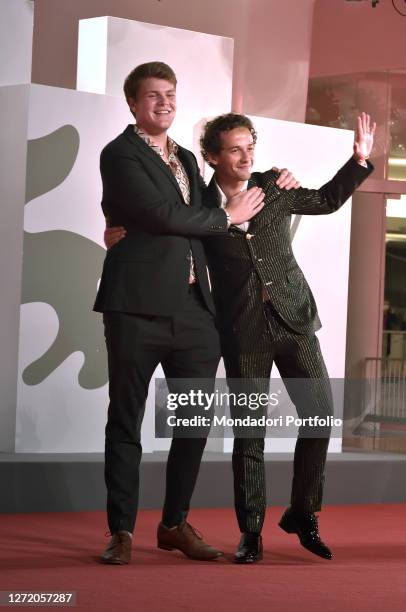 American actor Eli Brown, Britton Sear at the 77 Venice International Film Festival 2020. Run Hide Fight red carpet. Venice , September 10th, 2020
