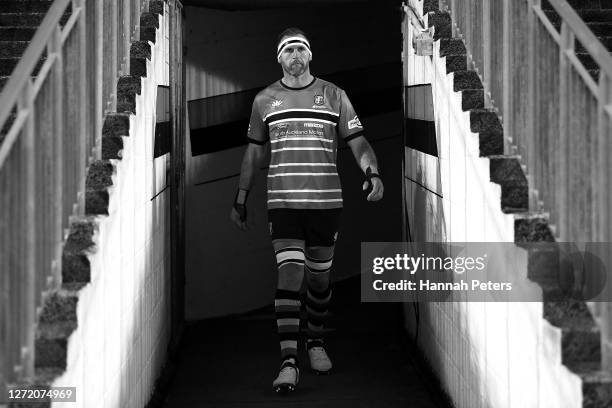 Kieran Read of Counties Manukau walks out ahead of the round 1 Mitre 10 Cup match between Counties Manukau and Tasman at ECOlight Stadium on...