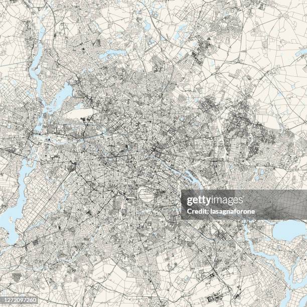 ilustraciones, imágenes clip art, dibujos animados e iconos de stock de mapa vectorial de berlín, alemania - nazismo