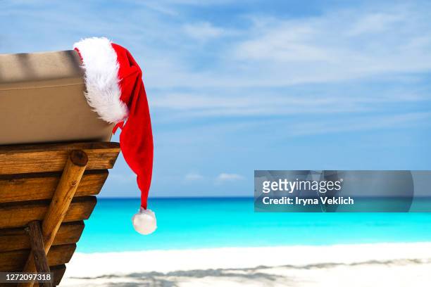 merry christmas and new year tropical vacation. - beach christmas 個照片及圖片檔
