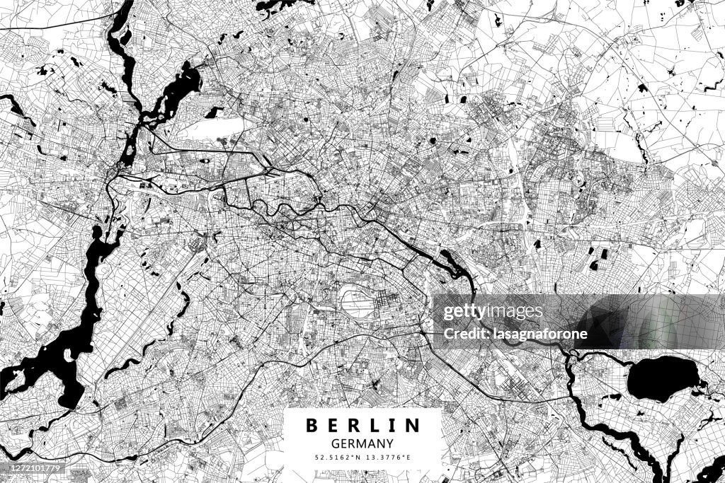 Berlin, Deutschland Vektorkarte