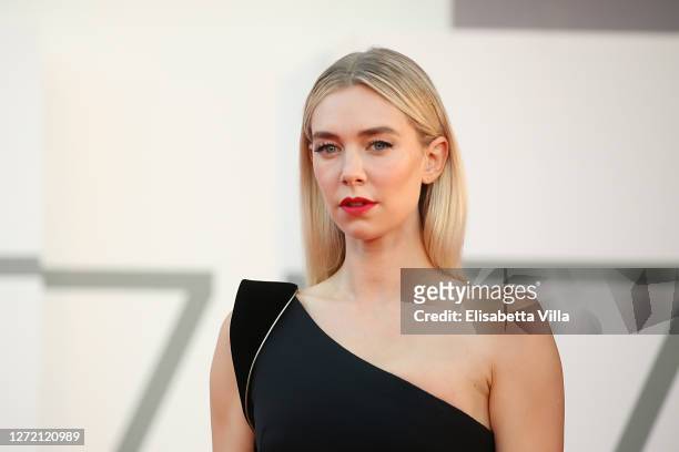 Vanessa Kirby walks the red carpet ahead of closing ceremony at the 77th Venice Film Festival on September 12, 2020 in Venice, Italy.
