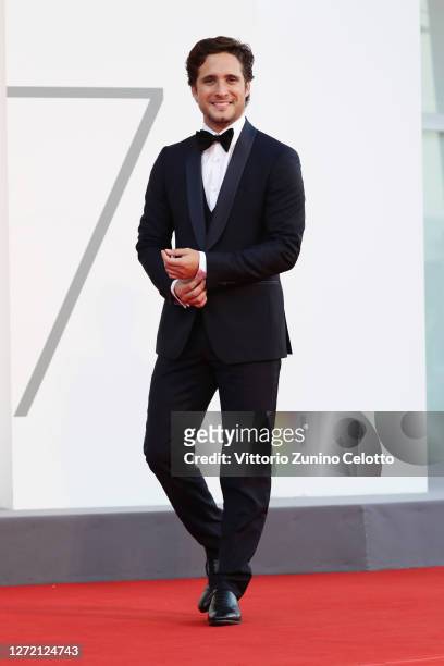 Diego Boneta walks the red carpet ahead of closing ceremony at the 77th Venice Film Festival on September 12, 2020 in Venice, Italy.