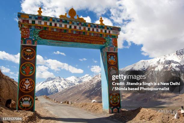 key monastery, lahaul and spiti, himachal pradesh, india - himachal pradesh stockfoto's en -beelden