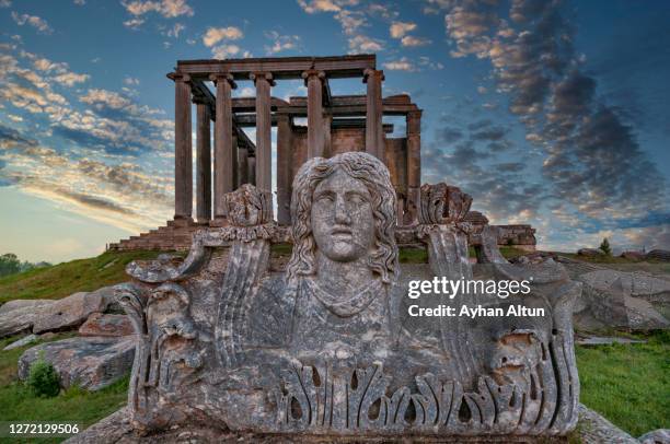 aizanoi antique city in cavdarhisar district of kutahya, turkey - zeus stock pictures, royalty-free photos & images