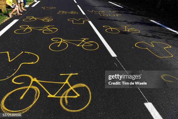 Fans / Public / Road / Bike / Detail view / during the 107th Tour de France 2020, Stage 14 a 194km stage from Clermont-Ferrand to Lyon / #TDF2020 /...