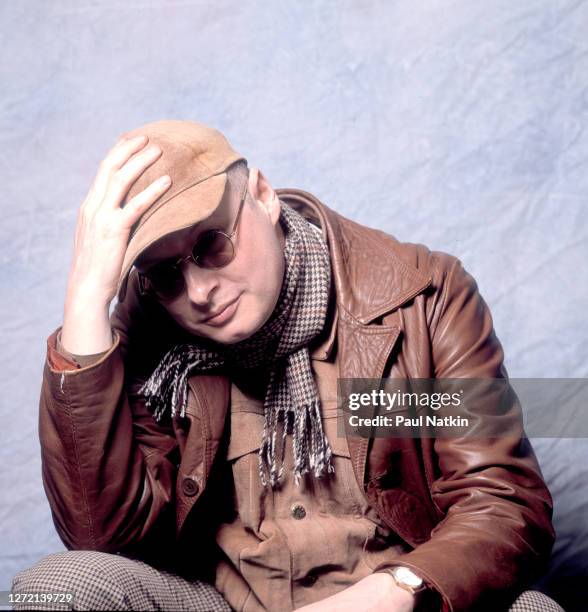 English New Wave and Pop musician Andy Partridge, of the group XTC, at WXRT Radio, Chicago, Illinois, March 2, 1999.