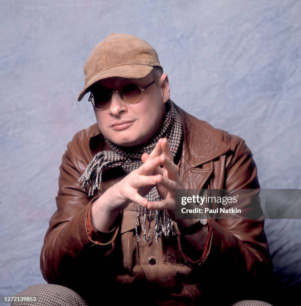 English New Wave and Pop musician Andy Partridge, of the group XTC, at WXRT Radio, Chicago, Illinois, March 2, 1999.