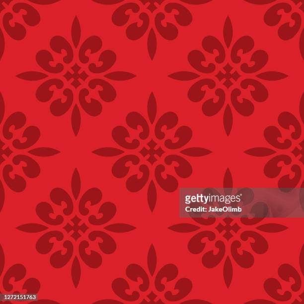 ornate festive pattern - fleur de lis flower stock illustrations