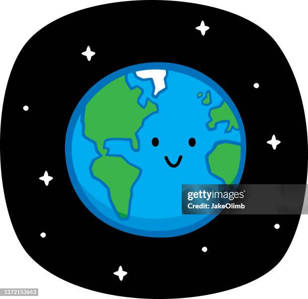 happy earth space doodle - earth goddess stock illustrations