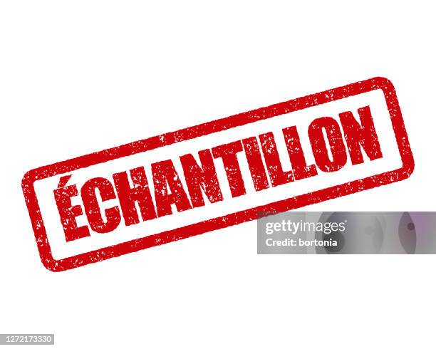 sample french rubber stamp - scientific sample stock illustrations