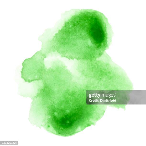 hand drawn watercolor stain. - mint green stock illustrations