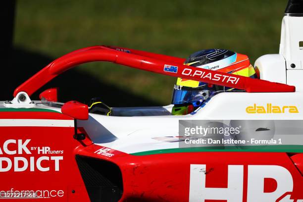 Oscar Piastri of Australia and Prema Racing drives during the Formula 3 Championship Second Race at Mugello Circuit on September 13, 2020 in...