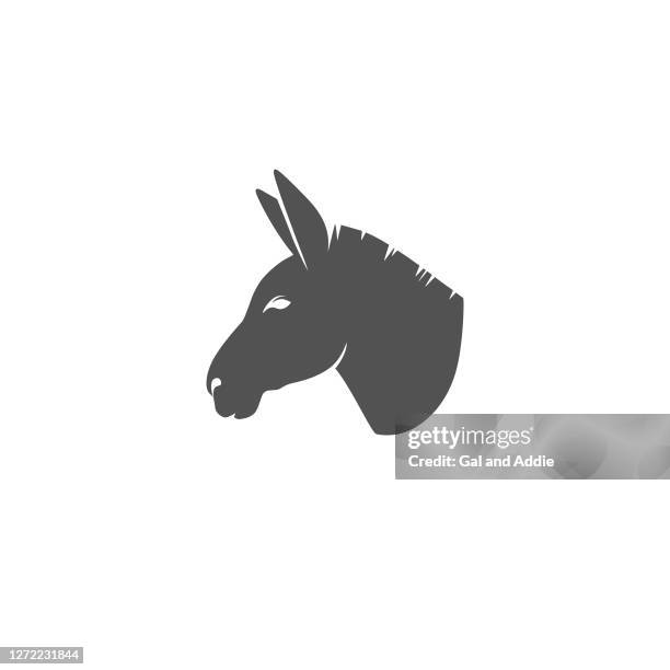 ilustrações, clipart, desenhos animados e ícones de ícone da cabeça de burro - burro