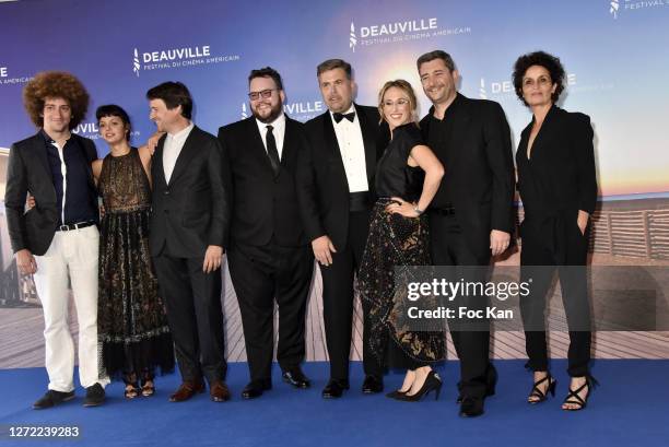 Noee Abita ,Charlene Favier , Muriel Combeau and"Slalom" team attend "Slalom" photocall at 46th Deauville American Film Festival on September 12,...