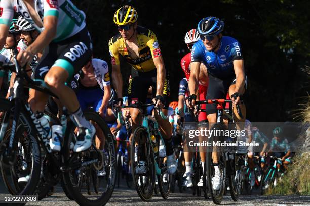 Amund Grondahl Jansen of Norway and Team Jumbo - Visma / Edvald Boasson Hagen of Norway and NTT Pro Cycling Team / during the 107th Tour de France...