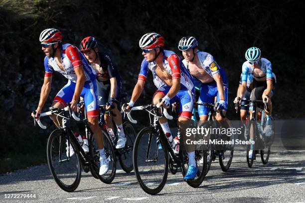 Thibaut Pinot of France and Team Groupama - FDJ / David Gaudu of France and Team Groupama - FDJ / during the 107th Tour de France 2020, Stage 15 a...