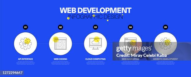 web development infographic design concept - system admin stock illustrations