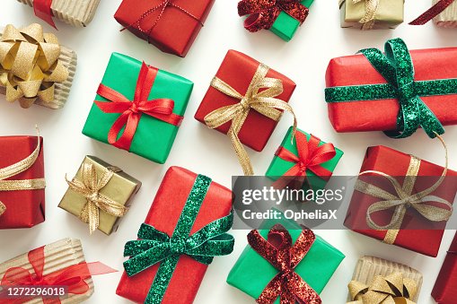 Collection Of Colorful Christmas Gifts Collection Of Colorful Christmas Gifts