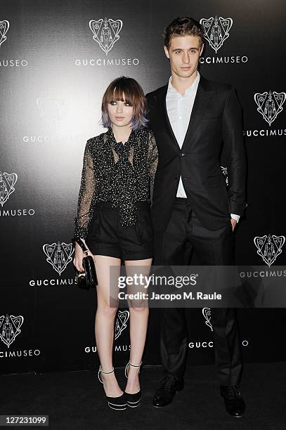 Actors Emily Browning and Max Irons attend the Gucci Museum opening on September 26, 2011 in Florence, Italy.