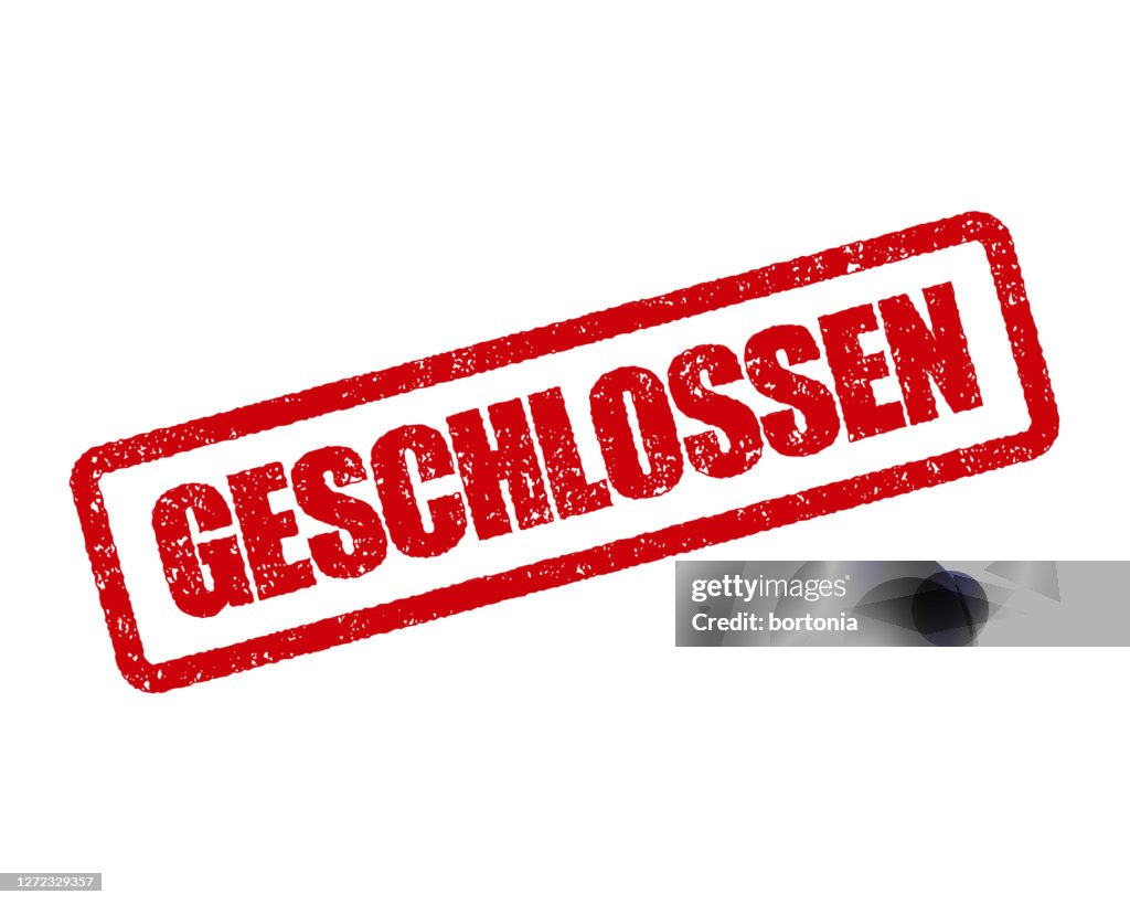 Geschlossener deutscher Stempel
