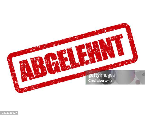 rejected german rubber stamp - thumbs down stock illustrations