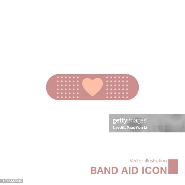 vector drawn band-aid. - adhesive bandage stock illustrations