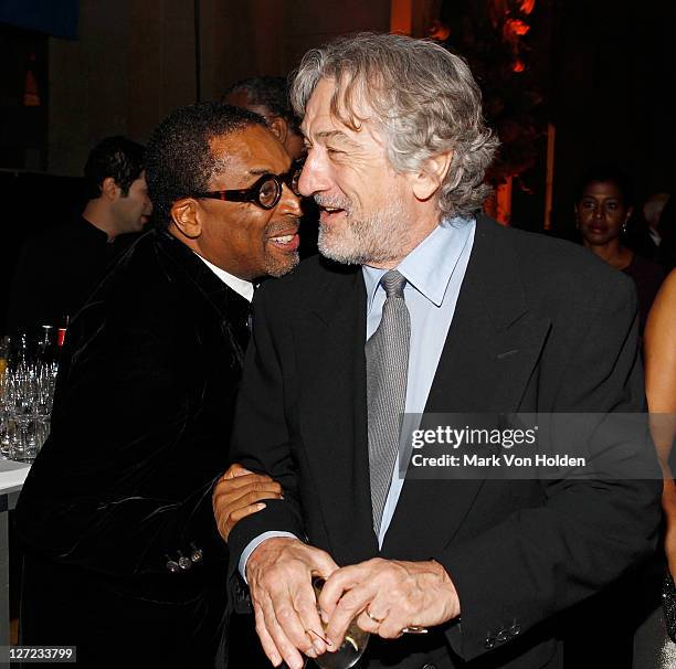 Director Spike Lee and actor Robert De Niro attend the Multicultural Benefit Gala to Celebrate "An Evening of Many Cultures" at the Metropolitan...
